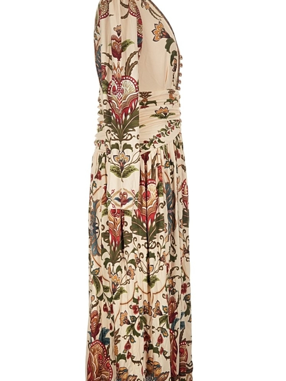 FARM Rio Cream Floral V-Neck Long-Sleeve Maxi Dress - Picture 5 of 9